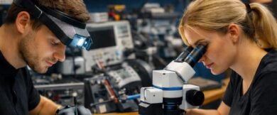 phone repair technician working on an iPhone in Norwich