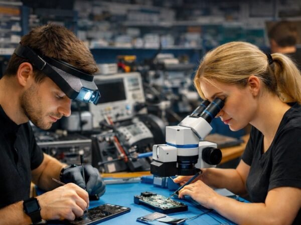 phone repair technician working on an iPhone in Norwich