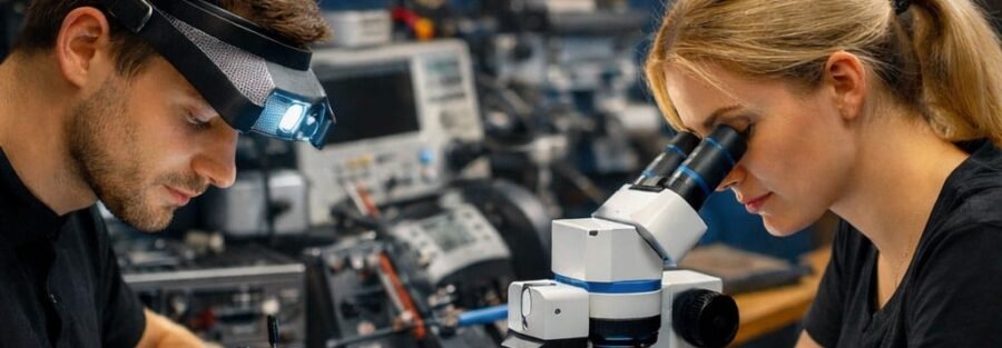 phone repair technician working on an iPhone in Norwich