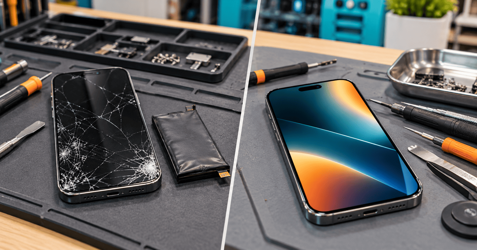 2026 repair vs replace cost comparison infographic for iPhones, Samsung and MacBooks in Norwich